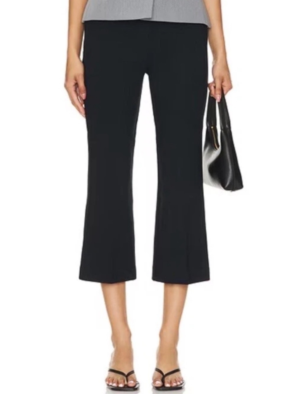 SPANX The Perfect Fit Ponte Kick Flare cropped Pant Black Medium